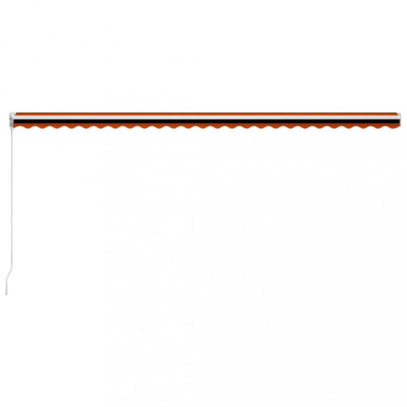 narancssárga és barna kézzel kihúzható napellenző 600 x 300 cm