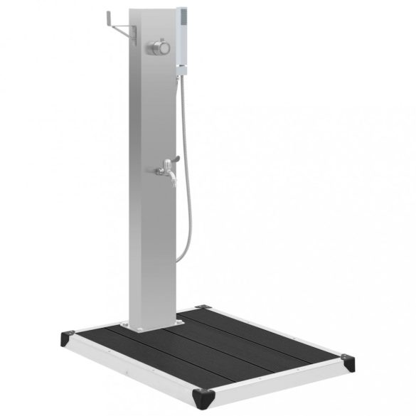 kültéri WPC és rozsdamentes acél zuhany és zuhanytálca