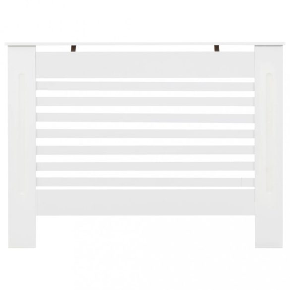 2 db fehér MDF radiátorburkolat 112 x 19 x 81,5 cm