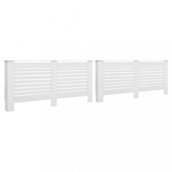 2 db fehér MDF radiátorburkolat 172 x 19 x 81,5 cm