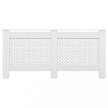 2 db fehér MDF radiátorburkolat 172 x 19 x 81,5 cm