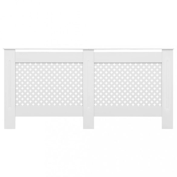 2 db fehér MDF radiátorburkolat 172 x 19 x 81,5 cm