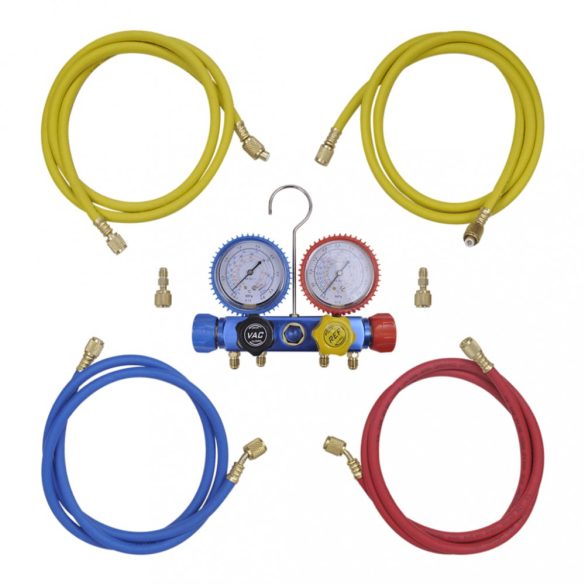 egyfokozatú vákuumszivattyú 4-irányú elosztómérő készlettel