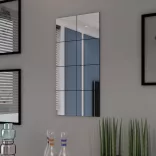 16 db keret nélküli üveg tükörcsempe 20,5 cm