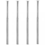 4 db krómszínű teleszkópos asztalláb 710 mm - 1100 mm