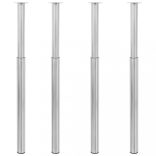4 db rozsdamentes acél teleszkópos asztalláb 710 mm - 1100 mm
