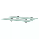 2 db lebegő üvegpolc 40 x 10 cm 8 mm