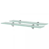 2 db lebegő üvegpolc 60 x 10 cm 8 mm