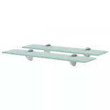 2 db lebegő üvegpolc 50 x 20 cm 8 mm