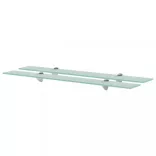 2 db lebegő üvegpolc 80 x 20 cm 8 mm