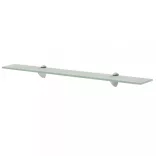 2 db lebegő üvegpolc 70 x 20 cm 8 mm