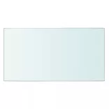 2 db átlátszó üveg paneles polc 20 x 30 cm