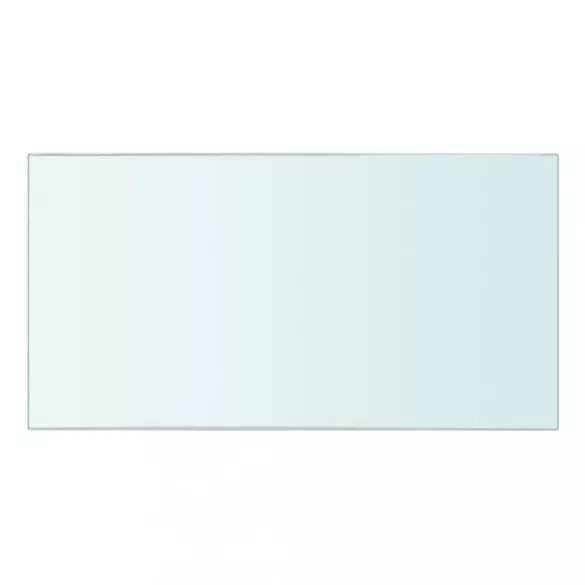 2 db átlátszó üveg paneles polc 30 x 12 cm