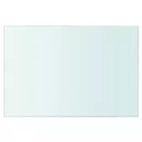 2 db átlátszó üveg paneles polc 30 x 15 cm