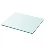 2 db átlátszó üveg paneles polc 30 x 20 cm