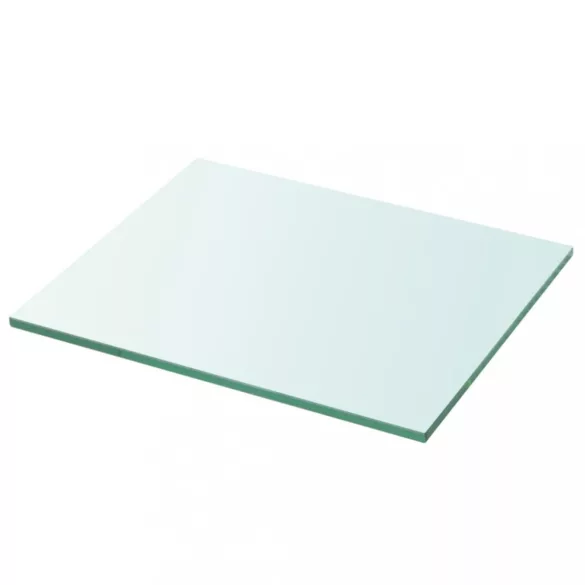 2 db átlátszó üveg paneles polc 30 x 20 cm