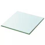 2 db átlátszó üveg paneles polc 30 x 25 cm