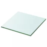 2 db átlátszó üveg paneles polc 30 x 30 cm