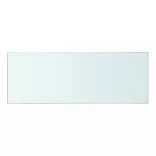 2 db átlátszó üveg paneles polc 40 x 12 cm