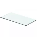 2 db átlátszó üveg paneles polc 40 x 15 cm