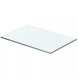 2 db átlátszó üveg paneles polc 40 x 20 cm