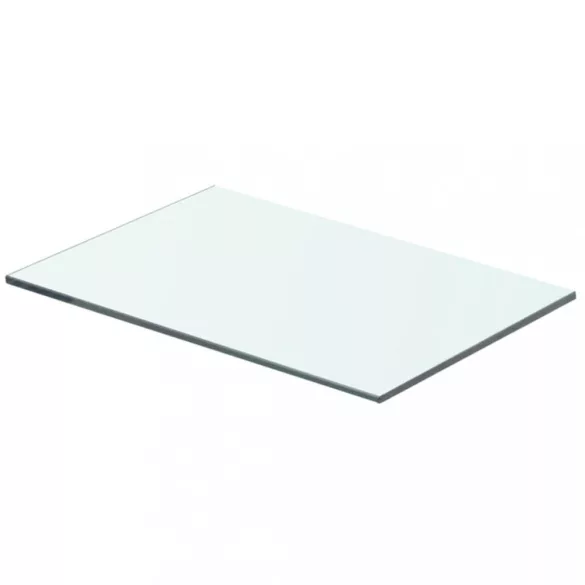 2 db átlátszó üveg paneles polc 40 x 20 cm