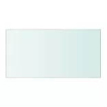 2 db átlátszó üveg paneles polc 40 x 20 cm