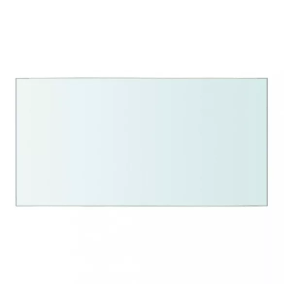 2 db átlátszó üveg paneles polc 40 x 20 cm