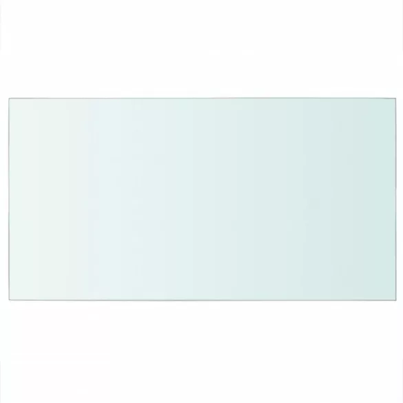 2 db átlátszó üveg paneles polc 40 x 25 cm