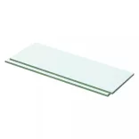 2 db átlátszó üveg paneles polc 50 x 12 cm