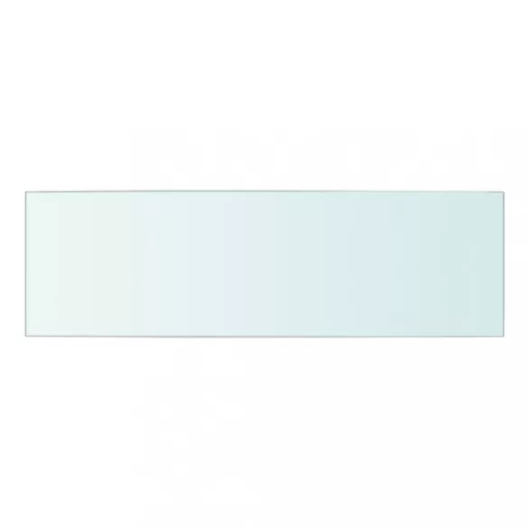 2 db átlátszó üveg paneles polc 50 x 15 cm