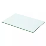 2 db átlátszó üveg paneles polc 50 x 25 cm