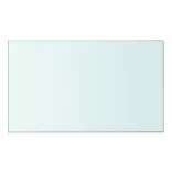 2 db átlátszó üveg paneles polc 50 x 30 cm