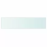 2 db átlátszó üveg paneles polc 60 x 15 cm