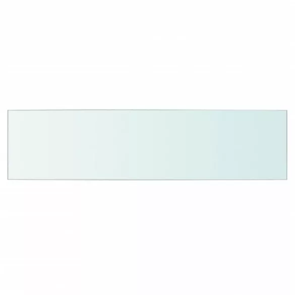 2 db átlátszó üveg paneles polc 60 x 15 cm