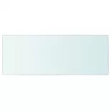 2 db átlátszó üveg paneles polc 60 x 25 cm