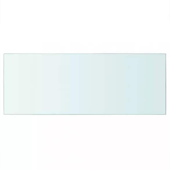 2 db átlátszó üveg paneles polc 60 x 25 cm