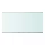 2 db átlátszó üveg paneles polc 60 x 30 cm