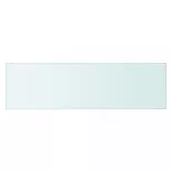 2 db átlátszó üveg paneles polc 70 x 20 cm