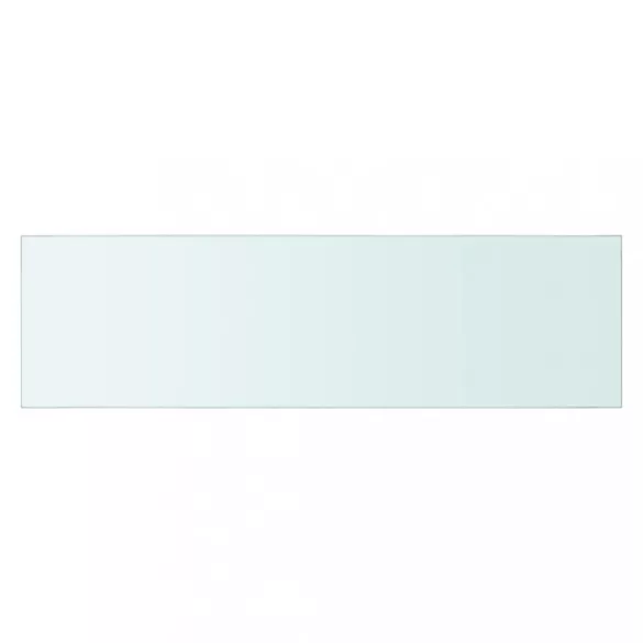 2 db átlátszó üveg paneles polc 70 x 20 cm