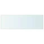 2 db átlátszó üveg paneles polc 70 x 25 cm