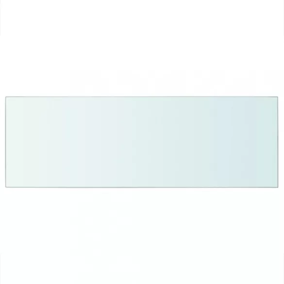 2 db átlátszó üveg paneles polc 70 x 25 cm