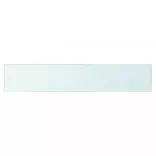 2 db átlátszó üveg paneles polc 80 x 15 cm