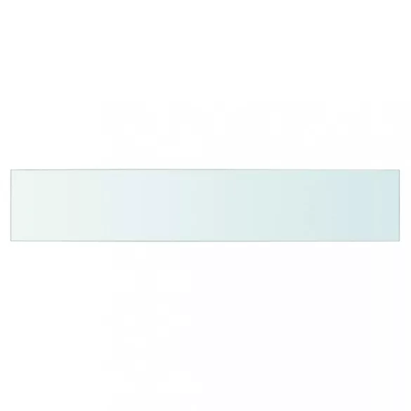 2 db átlátszó üveg paneles polc 80 x 15 cm