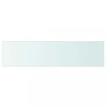 2 db átlátszó üveg paneles polc 80 x 20 cm