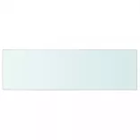 2 db átlátszó üveg paneles polc 80 x 25 cm