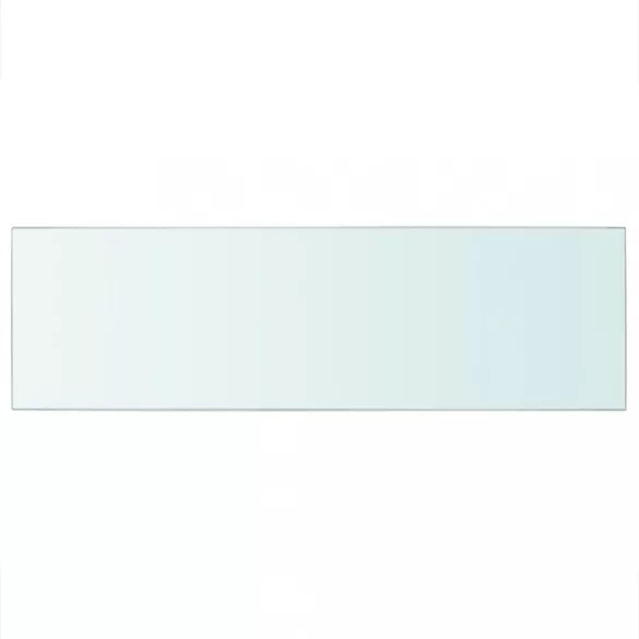 2 db átlátszó üveg paneles polc 80 x 25 cm