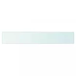 2 db átlátszó üveg paneles polc 90 x 15 cm