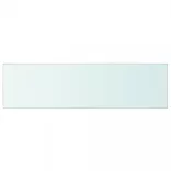 2 db átlátszó üveg paneles polc 90 x 25 cm