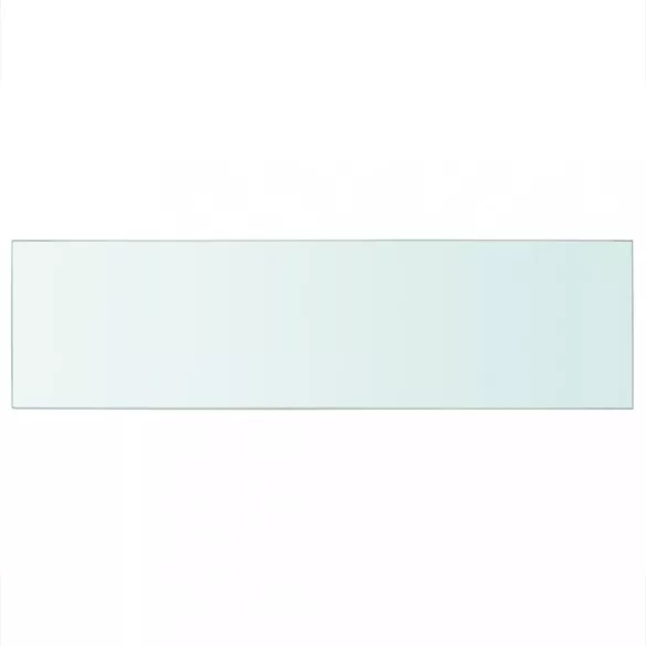 2 db átlátszó üveg paneles polc 90 x 25 cm